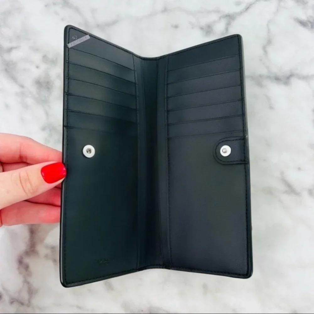 Coach Slim Wallet In Signature Canvas With Buffalo Plaid Print - Picture 4 of 5